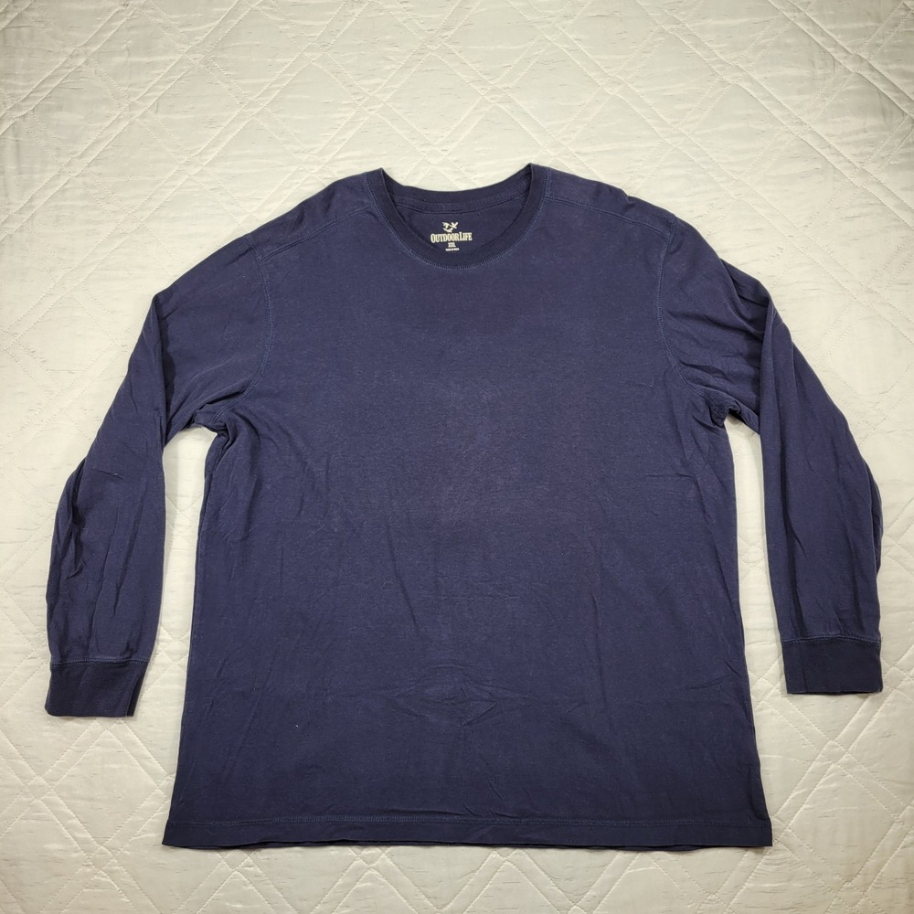 Outdoor Life blue long sleeve T shirt men's XXL